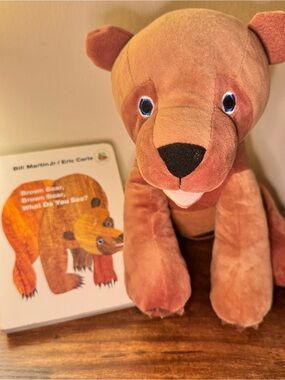 Brown Bear Plush & Brown Bear Brown Bear Board Book 2pc Bundle